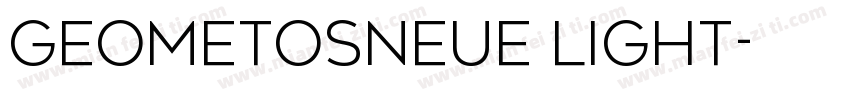 GeometosNeue Light字体转换